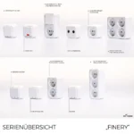 Wechselschalter & Steckdosen Kombination McPower "Finery", AP, weiß – Bild 7