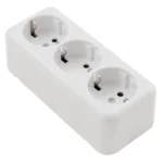Schutzkontakt-Steckdose 3-fach McPower "Finery", 250V/16A, AP, Einsteckschutz, weiß – Bild 2