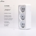 Schutzkontakt-Steckdose 3-fach McPower "Finery", 250V/16A, AP, Einsteckschutz, weiß – Bild 3