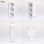 Schutzkontakt-Steckdose 3-fach McPower "Finery", 250V/16A, AP, Einsteckschutz, weiß – Bild 5