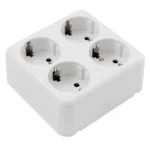 Schutzkontakt-Steckdose 4-fach McPower "Finery", 250V/16A,AP,Einsteckschutz,weiß – Bild 2