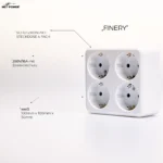 Schutzkontakt-Steckdose 4-fach McPower "Finery", 250V/16A,AP,Einsteckschutz,weiß – Bild 4