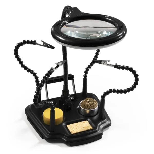 Dritte Hand mit LED-Lupe McPower "11M", 4W, mit USB-Anschluss
