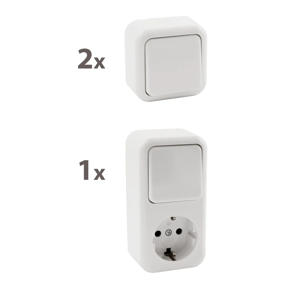 Aufputz-Set McPower "Finery Mini", 3-teilig, weiß – Bild 2