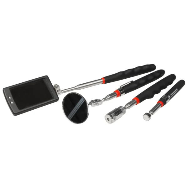 Pick-Up Werkzeug-Set McPower, 4-teilig, LED Pick-Up, 2x Spiegel und Magnetheber