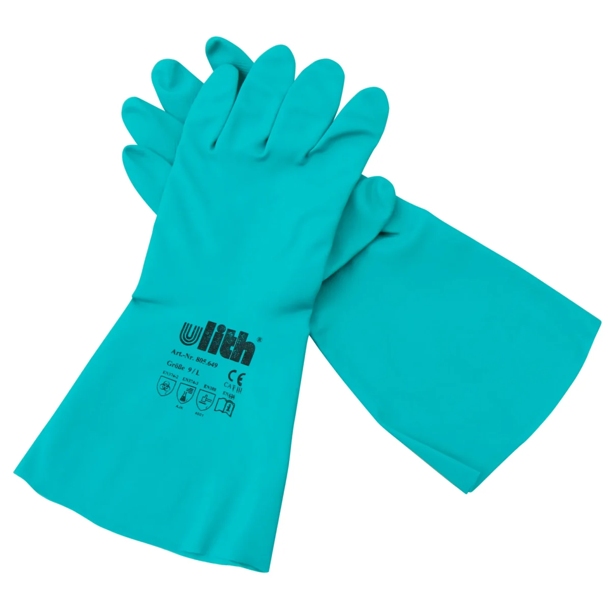 Haushalt- und Industriehandschuh, Nitril-Kautschuk, Größe 9/L – Bild 2