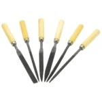 Nadelfeilen-Set 6-teilig, Holzgriff, 180mm