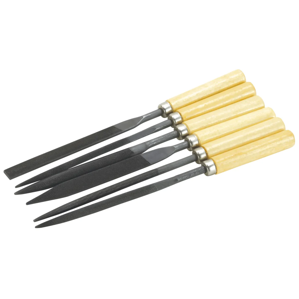 Nadelfeilen-Set 6-teilig, Holzgriff, 180mm – Bild 2
