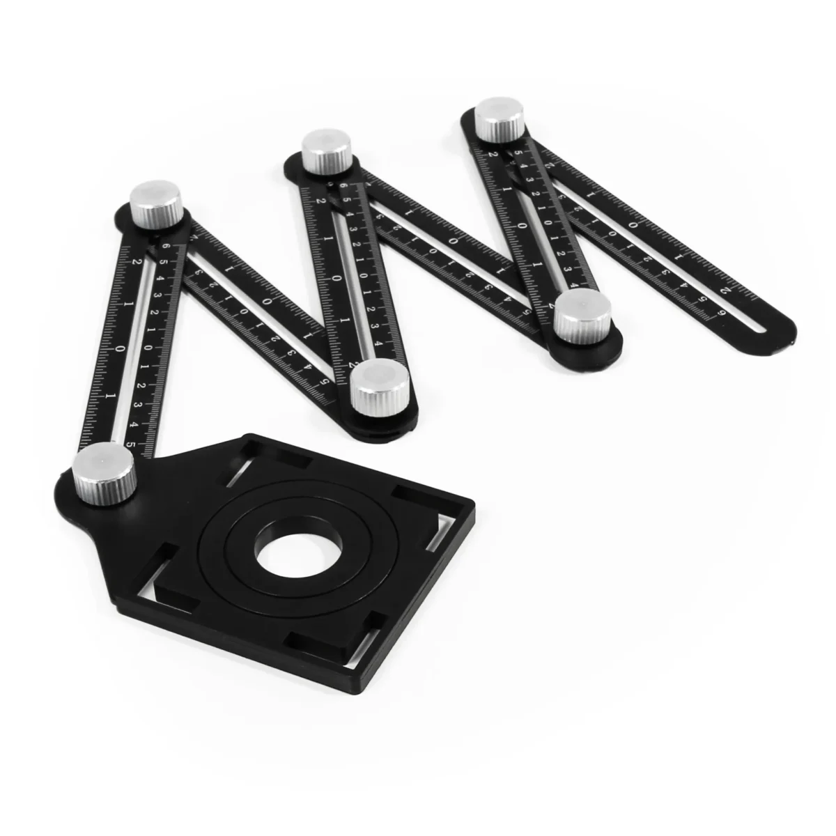 Winkelschablone McPower, mit Lineal, 6 Arme je 12cm, faltbar – Bild 1