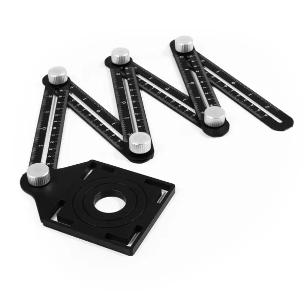 Winkelschablone McPower, mit Lineal, 6 Arme je 12cm, faltbar