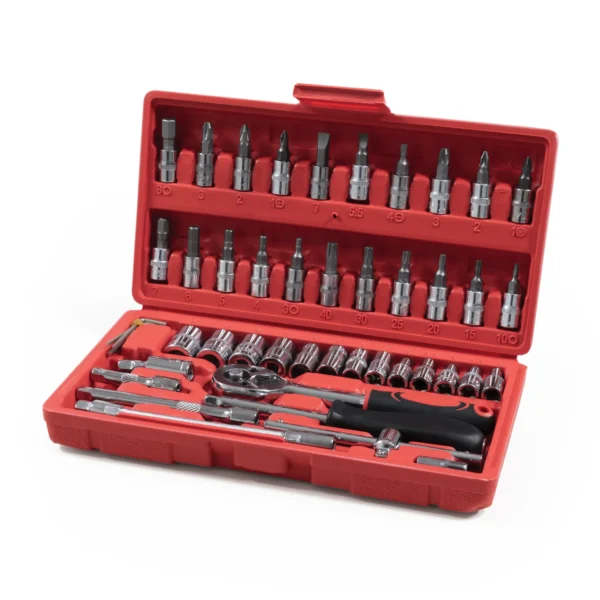Steckschlüssel und Bit-Set McPower "SM-90046" 46-teilig