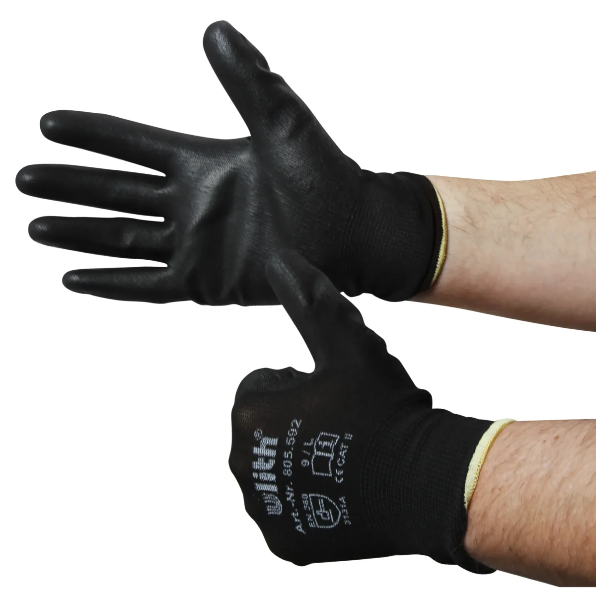 Montage-Feinstrickhandschuhe, Größe 11/XXL, schwarz – Bild 1