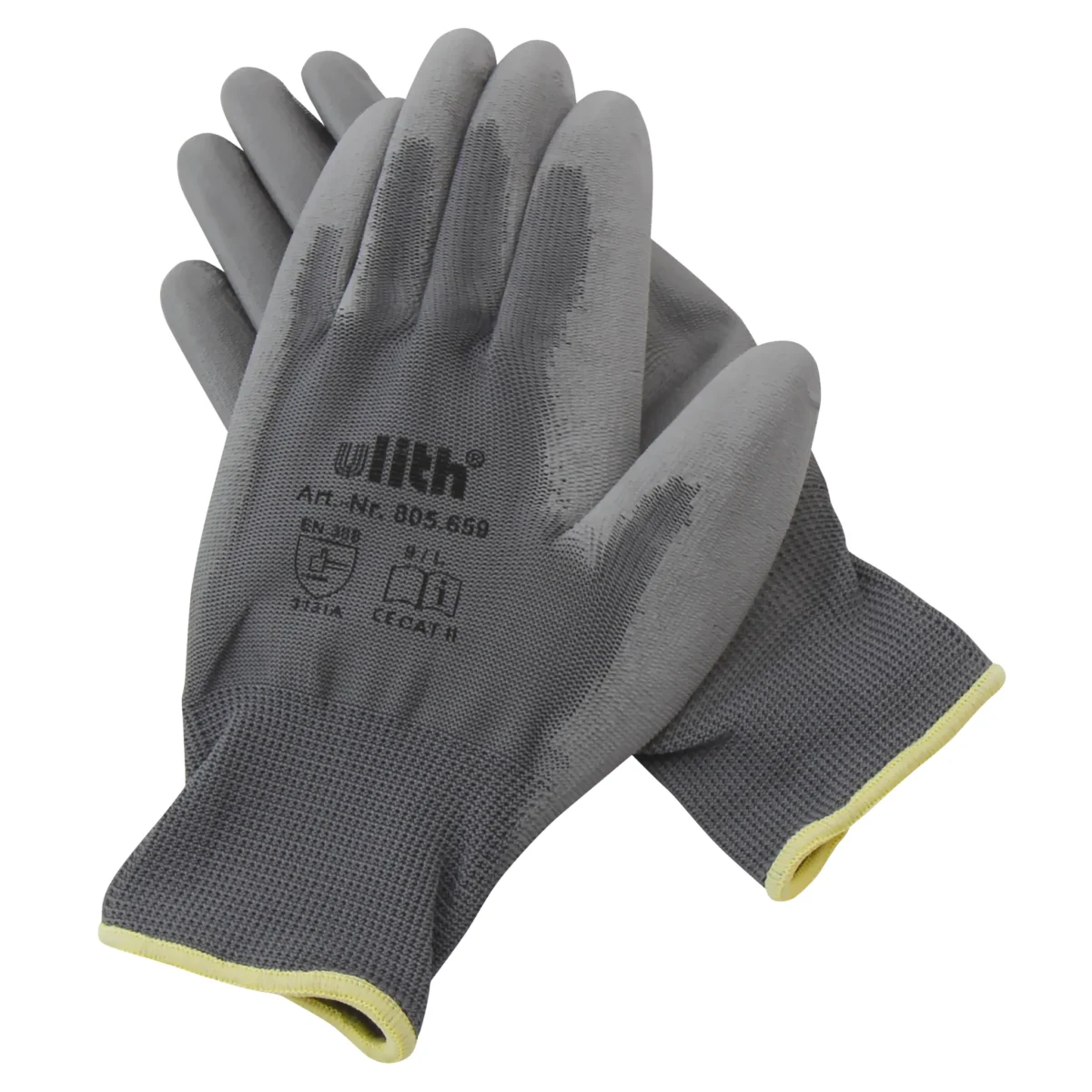 Montage-Feinstrickhandschuhe, Größe 11/XXL, grau – Bild 2
