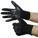 Montage-Feinstrickhandschuhe, Größe 11/XXL, schwarz, 13G-Trägermaterial, Nitril