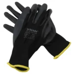 Montage-Feinstrickhandschuhe, Größe 11/XXL, schwarz, 13G-Trägermaterial, Nitril – Bild 2