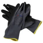 Montage-Feinstrickhandschuhe, Größe 11/XXL, grau, 13G-Trägermaterial, Nitril – Bild 2