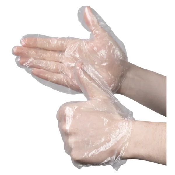 Einweghandschuhe PE,100 Stück, Größe L, transparent