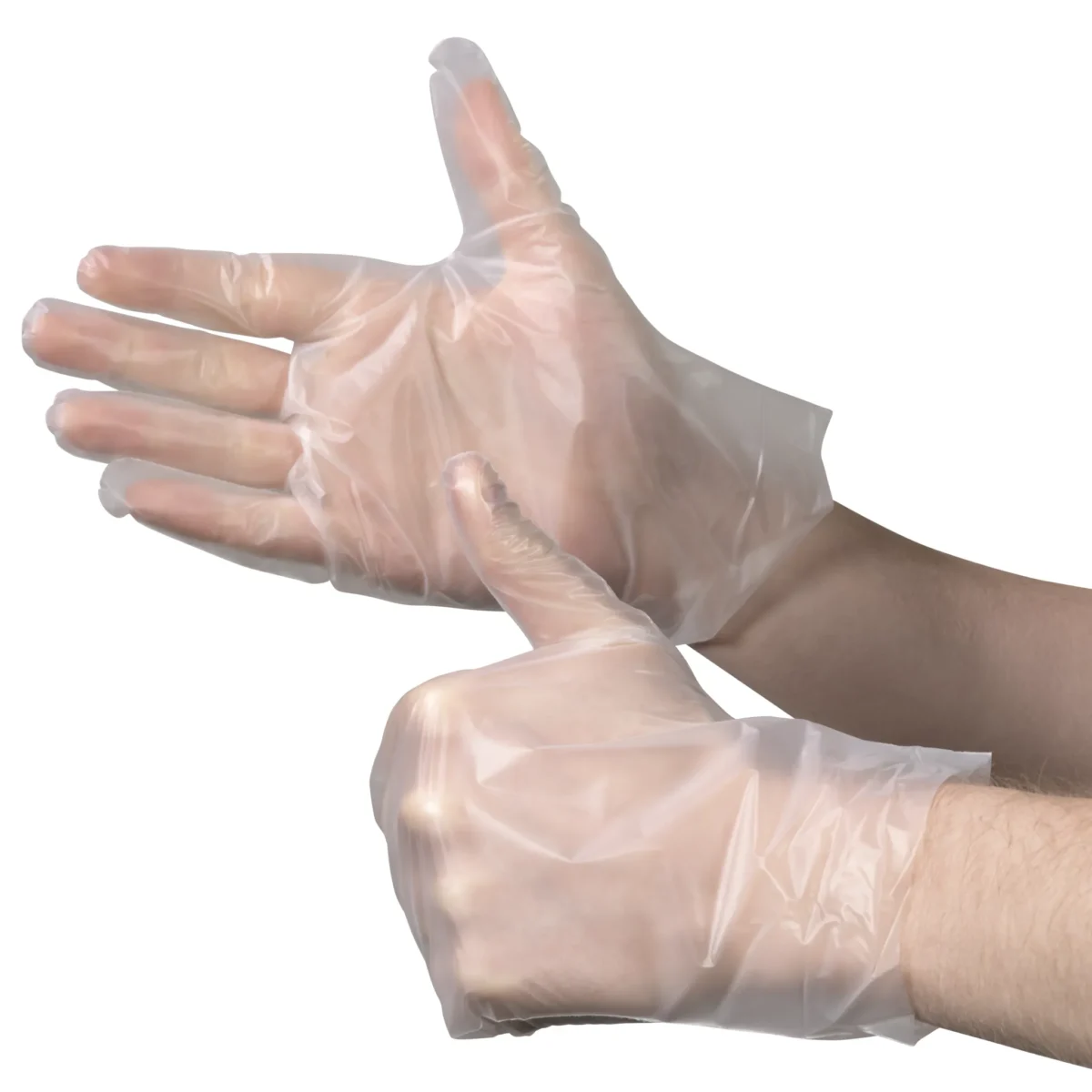Einweghandschuhe TPE, 200 Stück, Größe L transparent – Bild 1