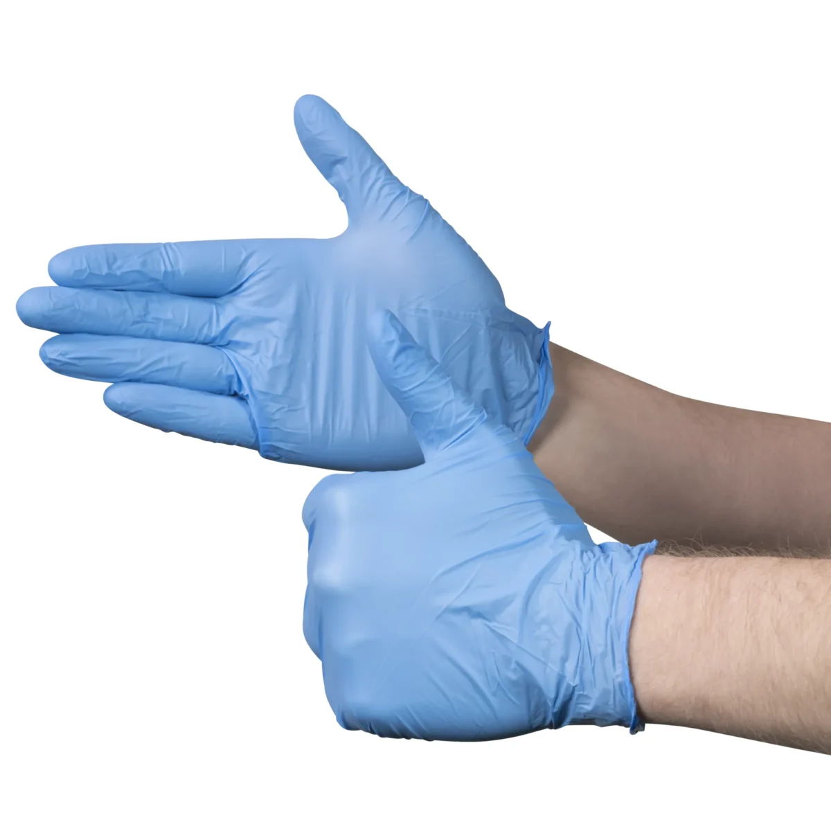 Einweghandschuhe Nitril, 100 Stück, Größe S, blau – Bild 1