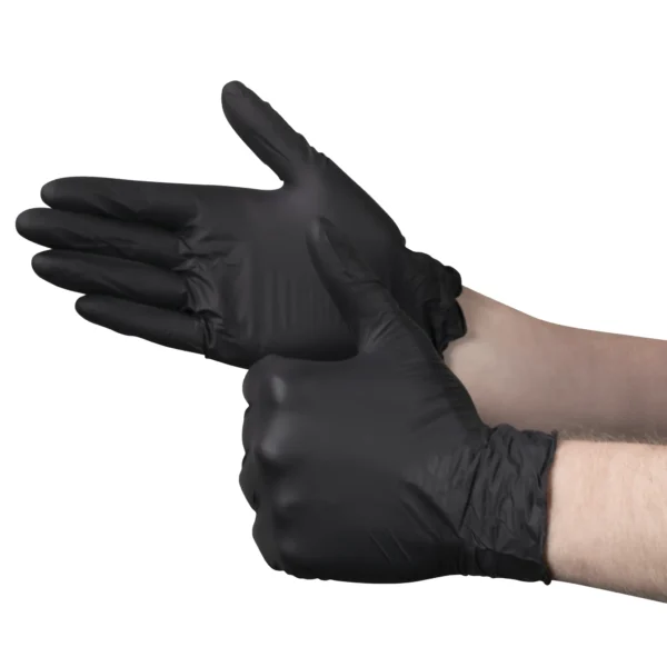 Einweghandschuhe Nitril, 100 Stück, Größe S, schwarz