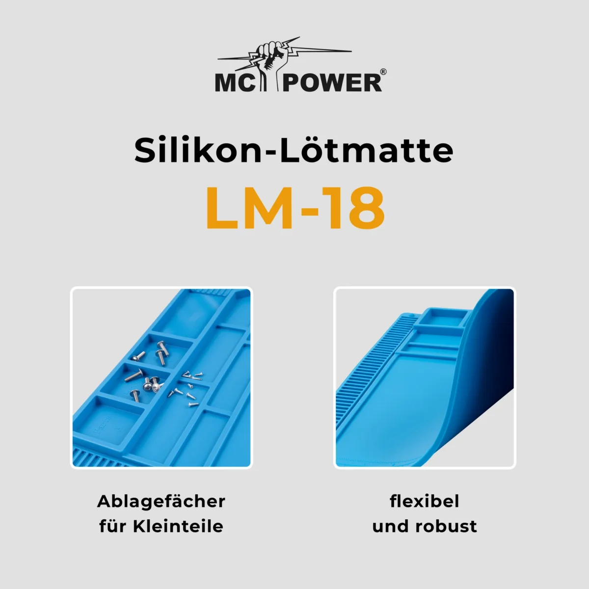 Silikon-Lötmatte McPower "LM-18" 55x35cm, Hitzebeständig, Antistatisch – Bild 6