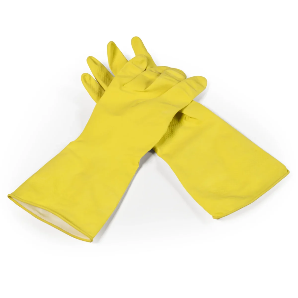 Haushalts- u. Industriehandschuhe, gelber Latex-Kautschuk, Größe M – Bild 1