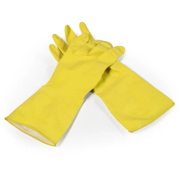 Haushalts- u. Industriehandschuhe, gelber Latex-Kautschuk, Größe M