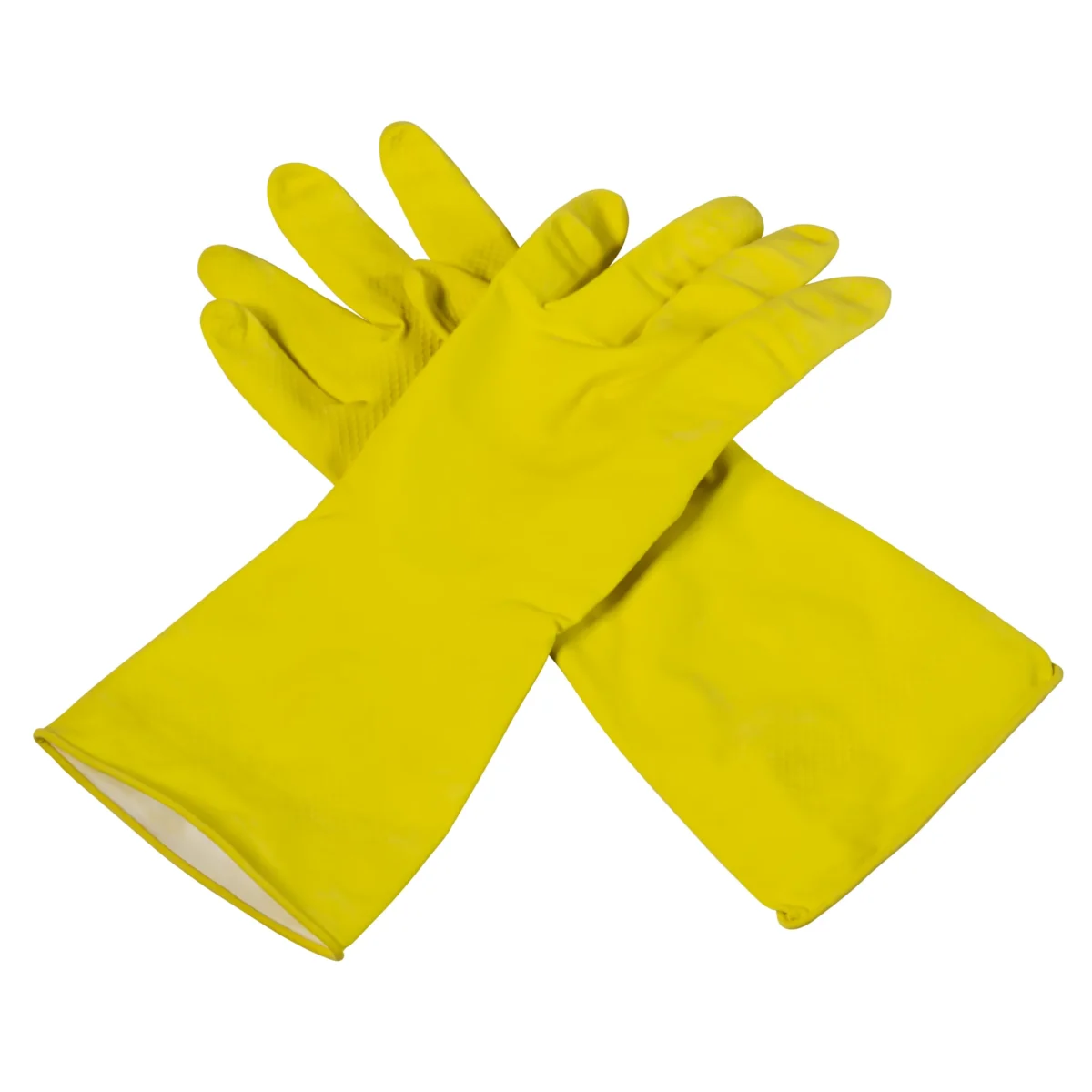 Haushalts- u. Industriehandschuhe, gelber Latex-Kautschuk, Größe M – Bild 2
