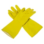 Haushalts- u. Industriehandschuhe, gelber Latex-Kautschuk, Größe M – Bild 2