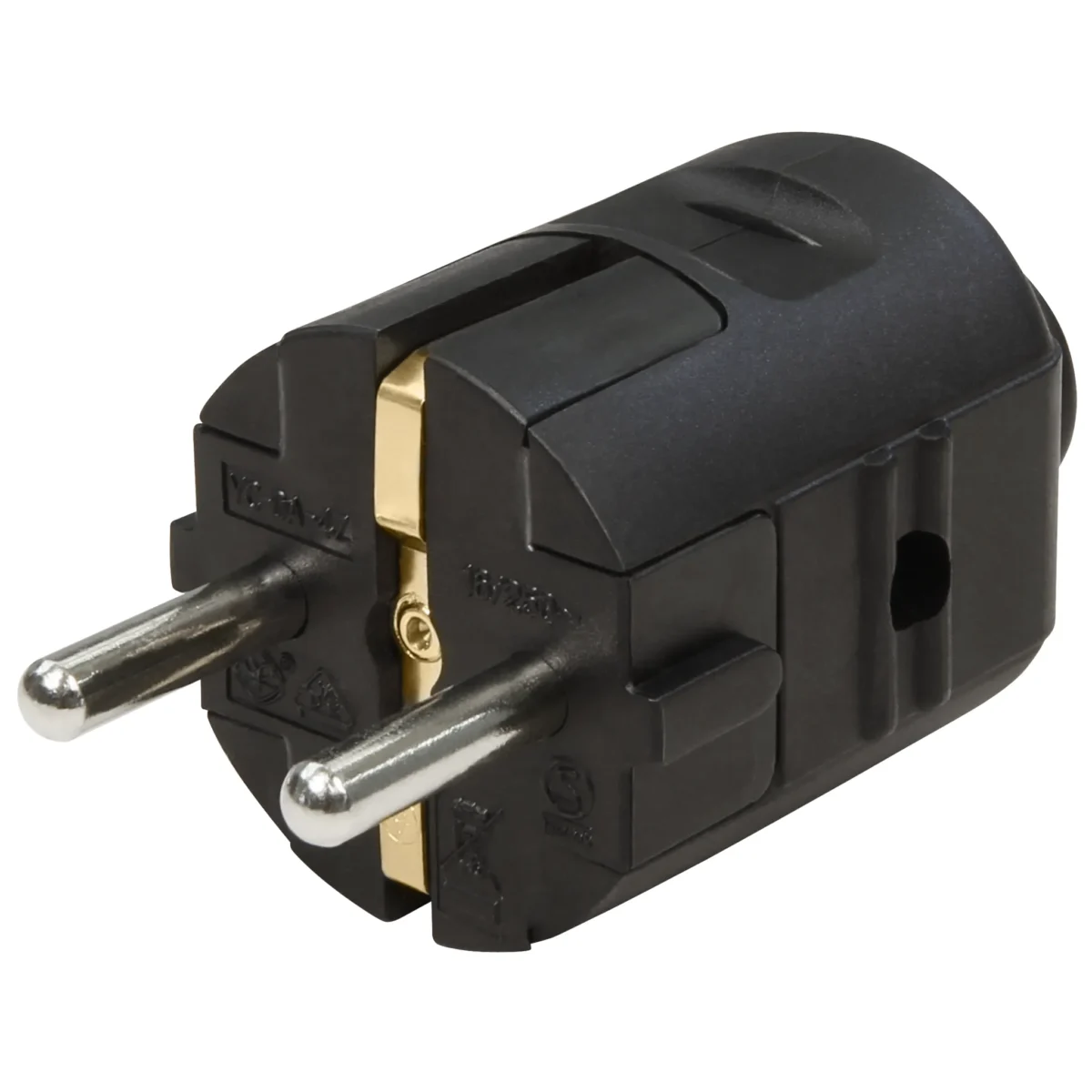 Schutzkontakt-Stecker McPower, schwarz – Bild 1