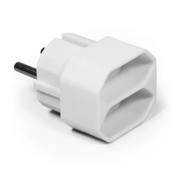 Steckdosenadapter McPower, 2x Euro, weiß