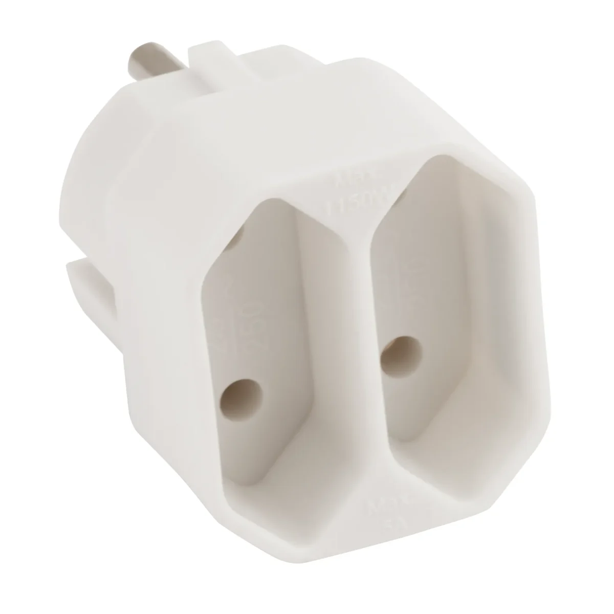 Steckdosenadapter McPower, 2x Euro, weiß – Bild 2