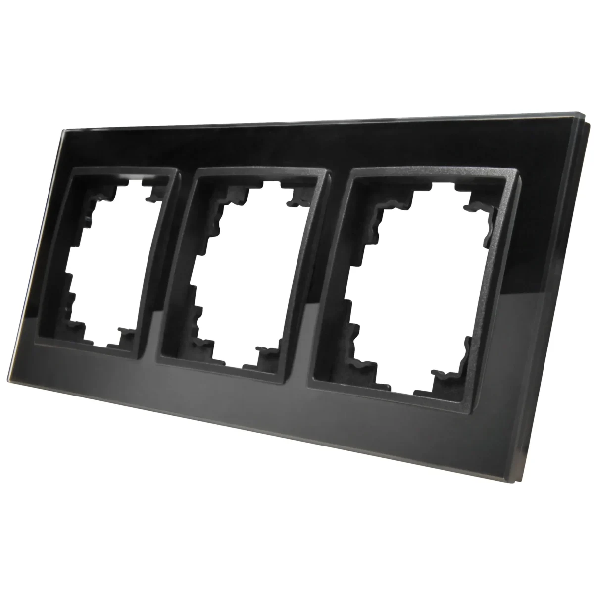 Glas-Rahmen McPower "Flair", 3-fach, schwarz – Bild 1