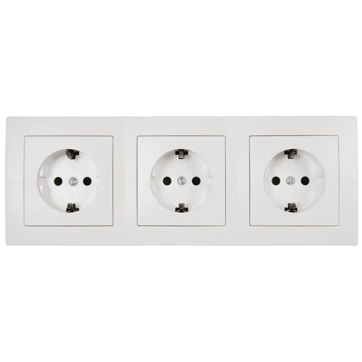 Steckdosenblock McPower "Flair" 250V~/16A, Aufbau, weiß, 3-fach Schutzkontakt – Bild 2
