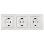Steckdosenblock McPower "Flair" 250V~/16A, Aufbau, weiß, 3-fach Schutzkontakt – Bild 2