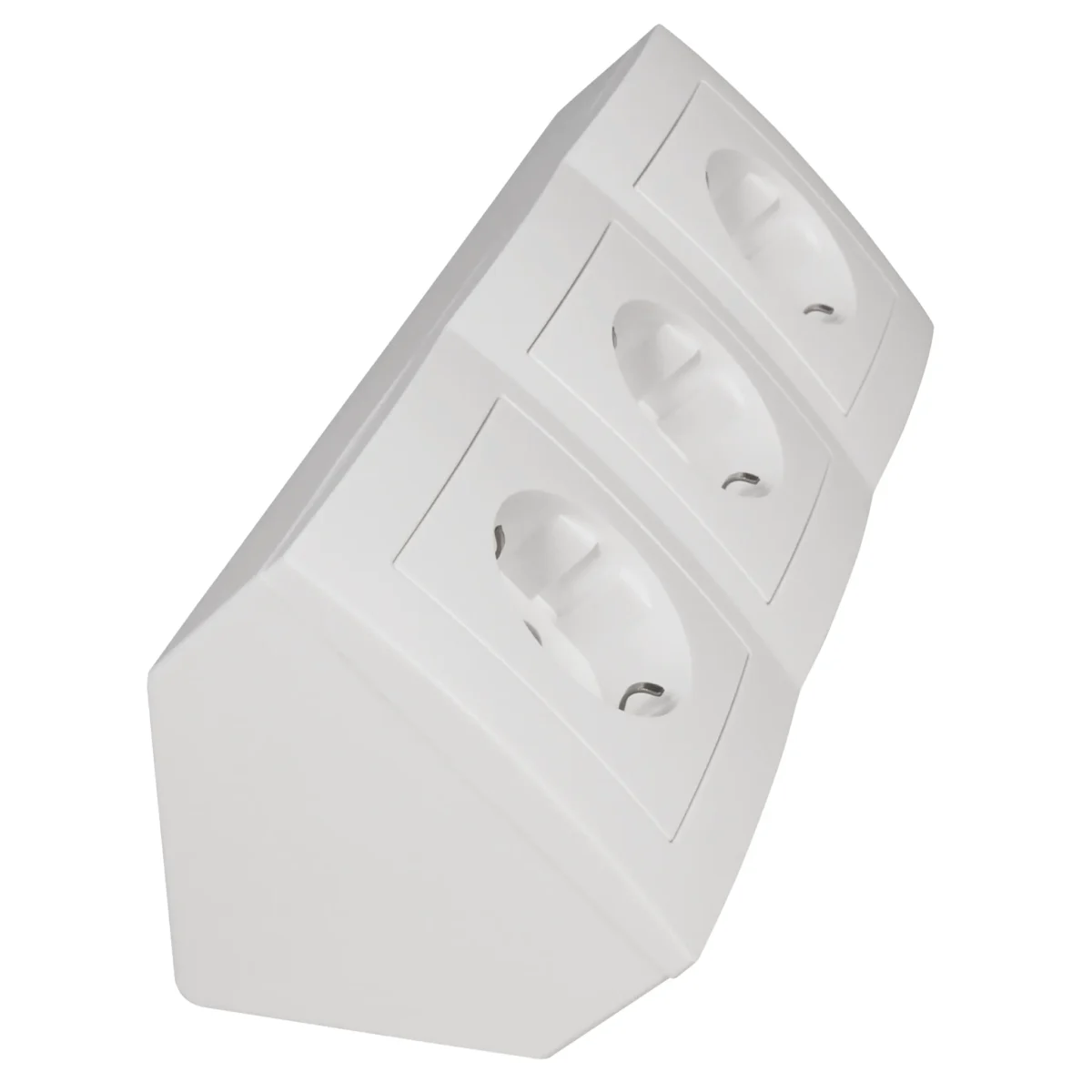 Steckdosenblock McPower "Flair" 250V~/16A, Aufbau, weiß, 3-fach Schutzkontakt – Bild 3