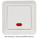 Schalter McPower "Cup" 250V~/10A, UP, weiß mit Orientierungs-Leuchte