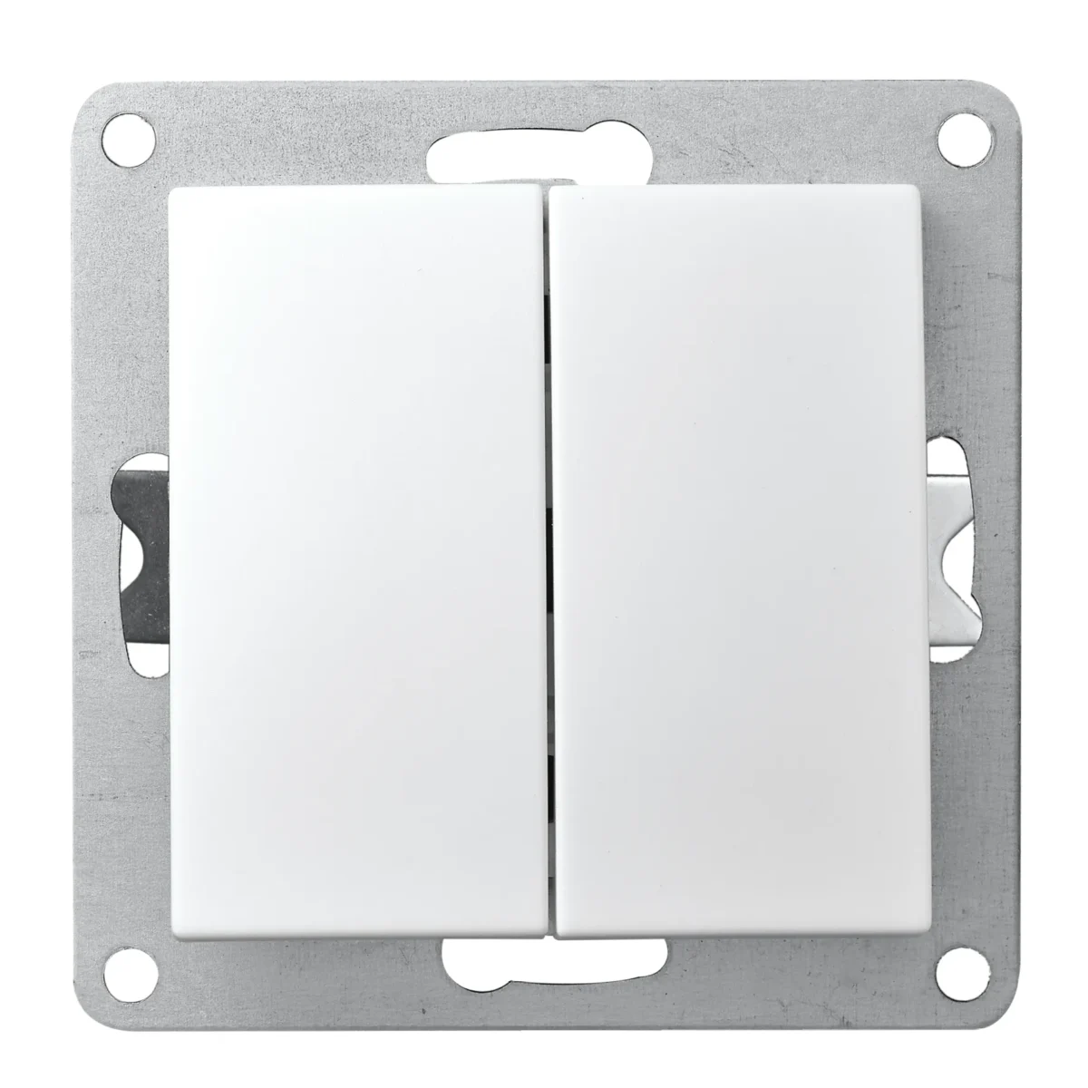 Serien-Schalter McPower "Cup" 2-fach, 250V~/10A, UP, weiß – Bild 1