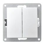 Serien-Schalter McPower "Cup" 2-fach, 250V~/10A, UP, weiß