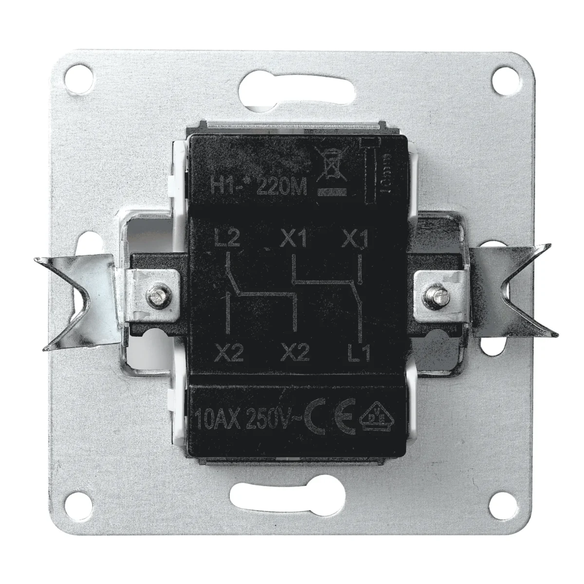 Serien-Schalter McPower "Cup" 2-fach, 250V~/10A, UP, weiß – Bild 3