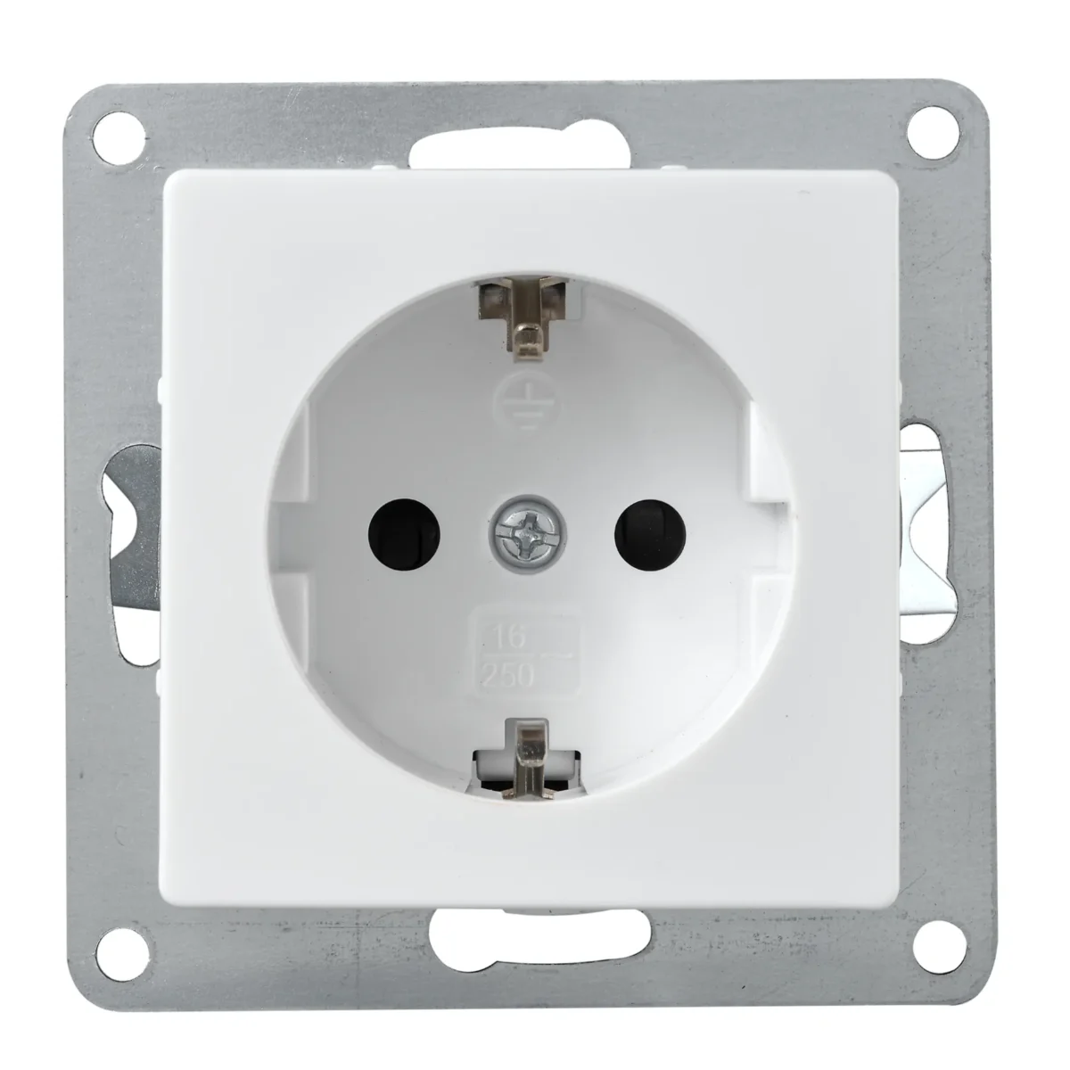 Schutzkontakt-Steckdose McPower "Cup" 250V~/16A, UP, Einsteckschutz, weiß – Bild 1