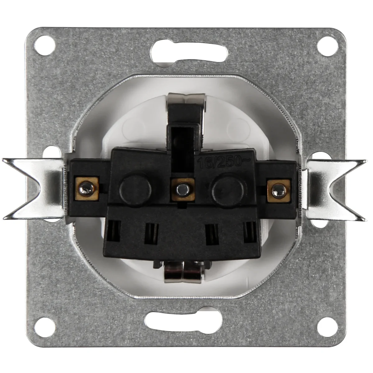 Schutzkontakt-Steckdose McPower "Cup" 250V~/16A, UP, Einsteckschutz, weiß – Bild 2