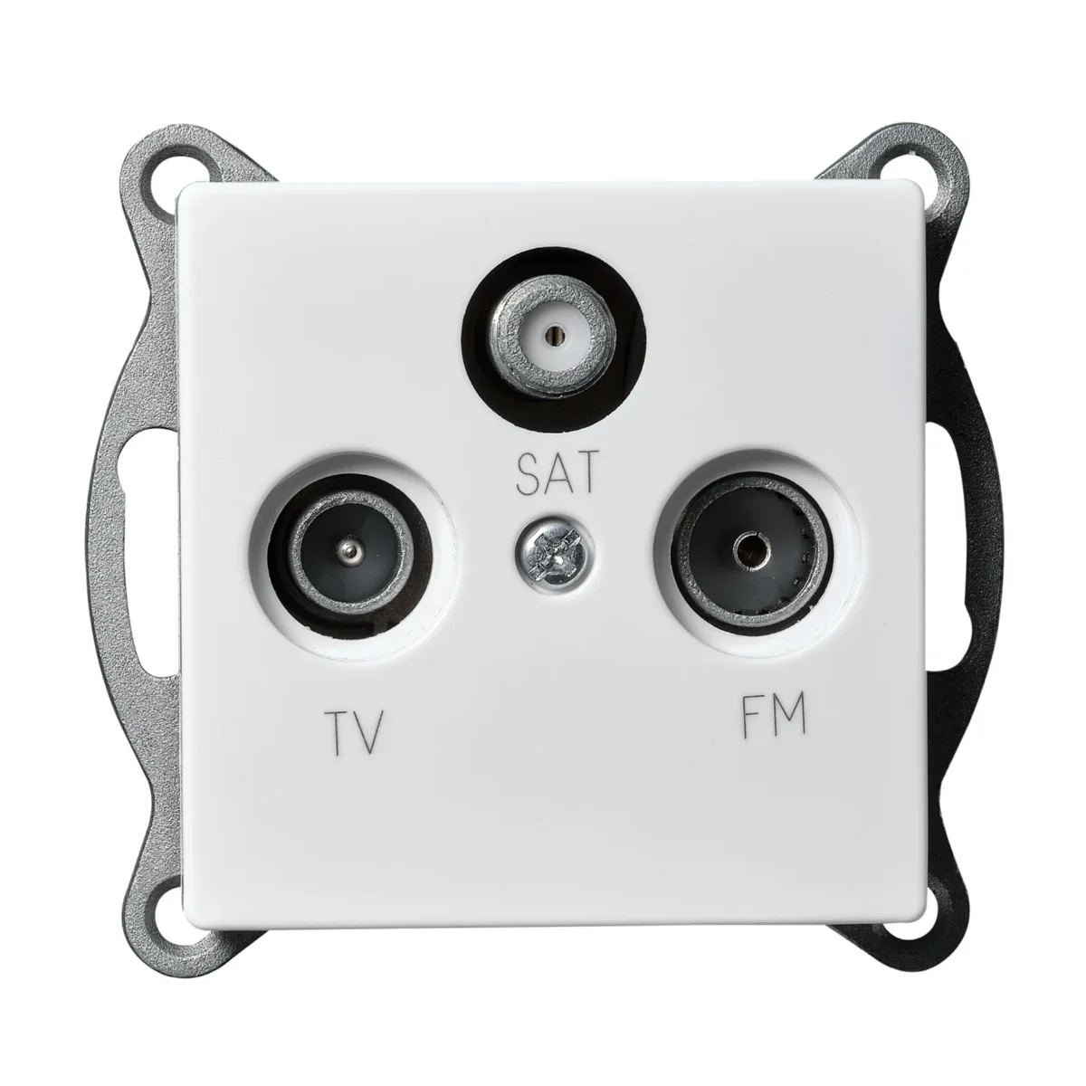 Antennendose McPower "Cup" für TV, Radio und Sat, UP, weiß – Bild 1