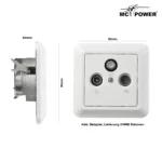 Antennendose McPower "Cup" für TV, Radio und Sat, UP, weiß – Bild 3