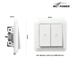Jalousie-Taster McPower "Cup" Hoch und Runter, 250V~/10A, UP, weiß – Bild 3