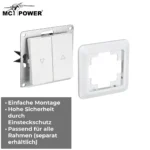 Jalousie-Taster McPower "Cup" Hoch und Runter, 250V~/10A, UP, weiß – Bild 4