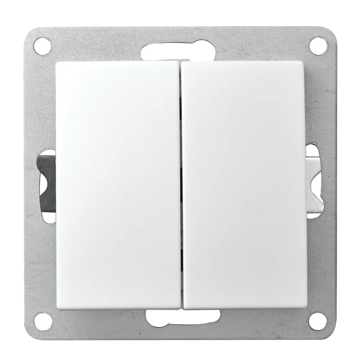 Wechselschalter McPower "Cup" 2-fach, 250V~/10A, UP, weiß – Bild 1