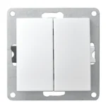 Wechselschalter McPower "Cup" 2-fach, 250V~/10A, UP, weiß