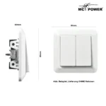 Wechselschalter McPower "Cup" 2-fach, 250V~/10A, UP, weiß – Bild 4