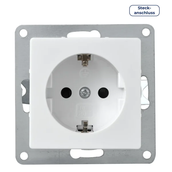 Schutzkontakt-Steckdose McPower "Cup", 250V~/16A, UP, Steckanschluss, weiß